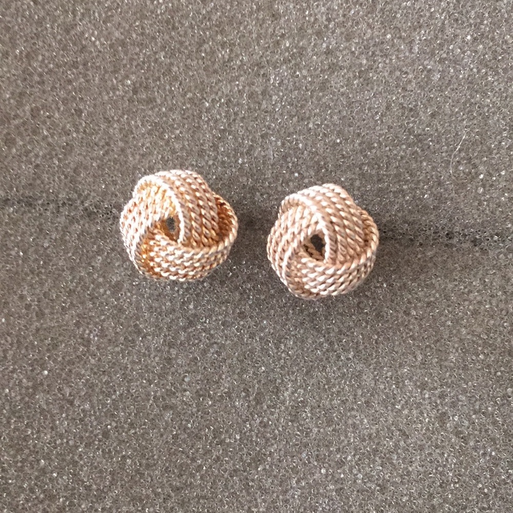 Silvery Gold "Knot" Earrings